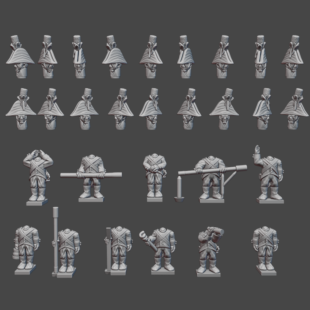 13.5mm Austrian Artillerymen (1800-15) E-NAP-AU-2